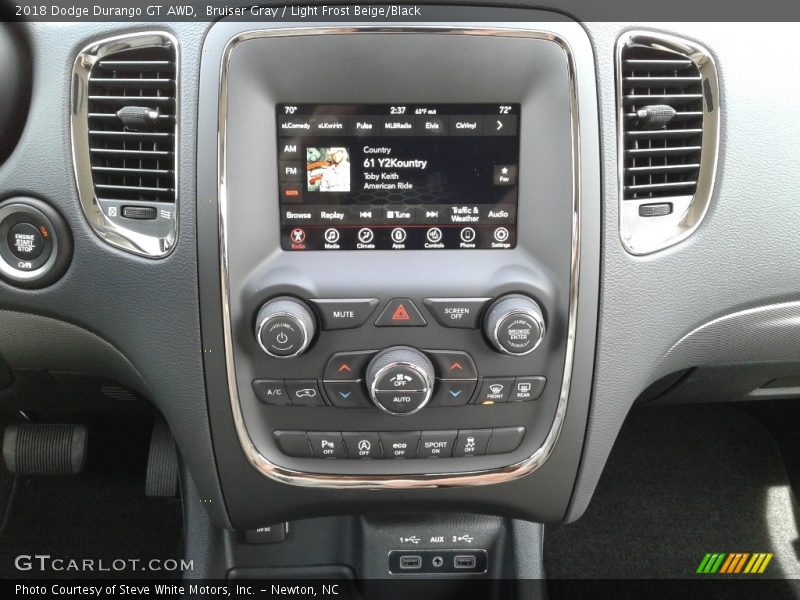 Bruiser Gray / Light Frost Beige/Black 2018 Dodge Durango GT AWD