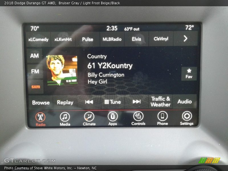 Bruiser Gray / Light Frost Beige/Black 2018 Dodge Durango GT AWD