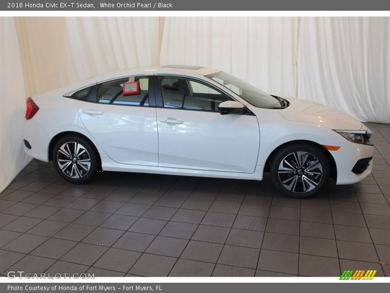 White Orchid Pearl / Black 2018 Honda Civic EX-T Sedan