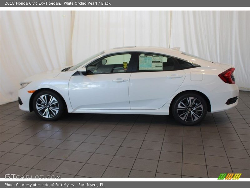 White Orchid Pearl / Black 2018 Honda Civic EX-T Sedan