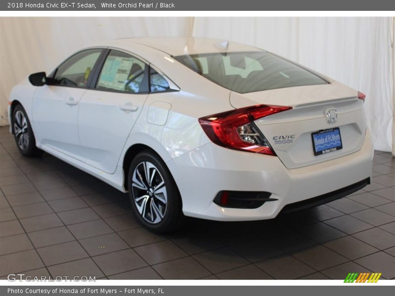 White Orchid Pearl / Black 2018 Honda Civic EX-T Sedan