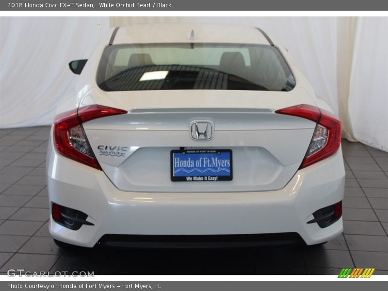 White Orchid Pearl / Black 2018 Honda Civic EX-T Sedan