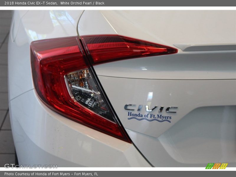 White Orchid Pearl / Black 2018 Honda Civic EX-T Sedan