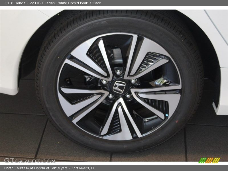 White Orchid Pearl / Black 2018 Honda Civic EX-T Sedan