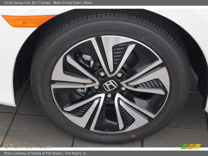 White Orchid Pearl / Black 2018 Honda Civic EX-T Sedan