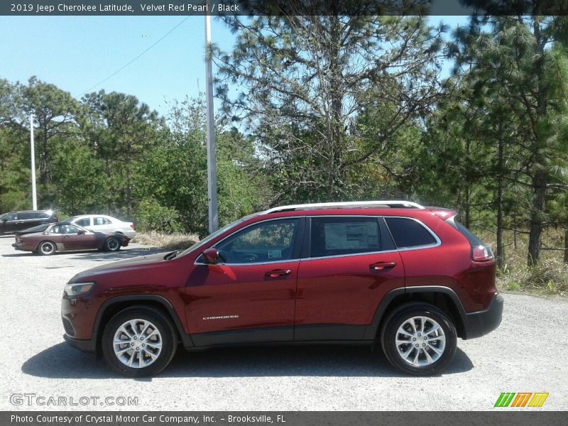 Velvet Red Pearl / Black 2019 Jeep Cherokee Latitude