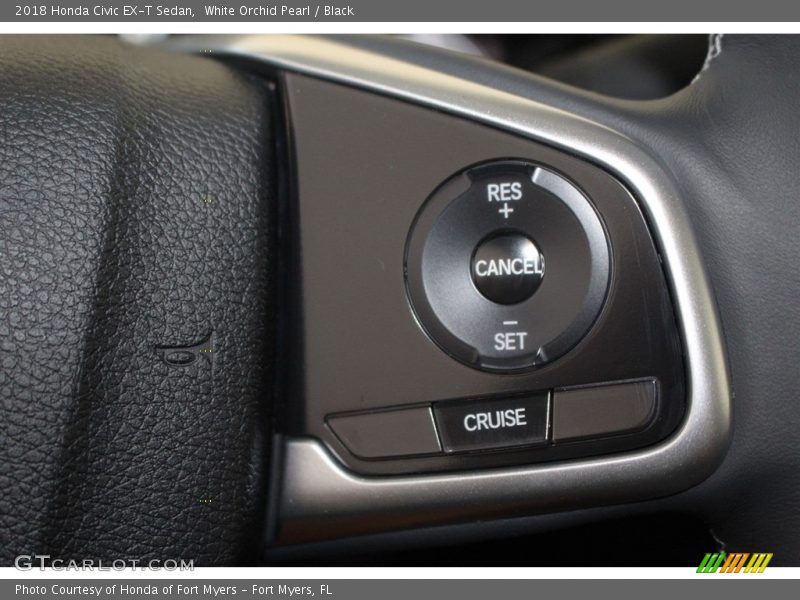 White Orchid Pearl / Black 2018 Honda Civic EX-T Sedan