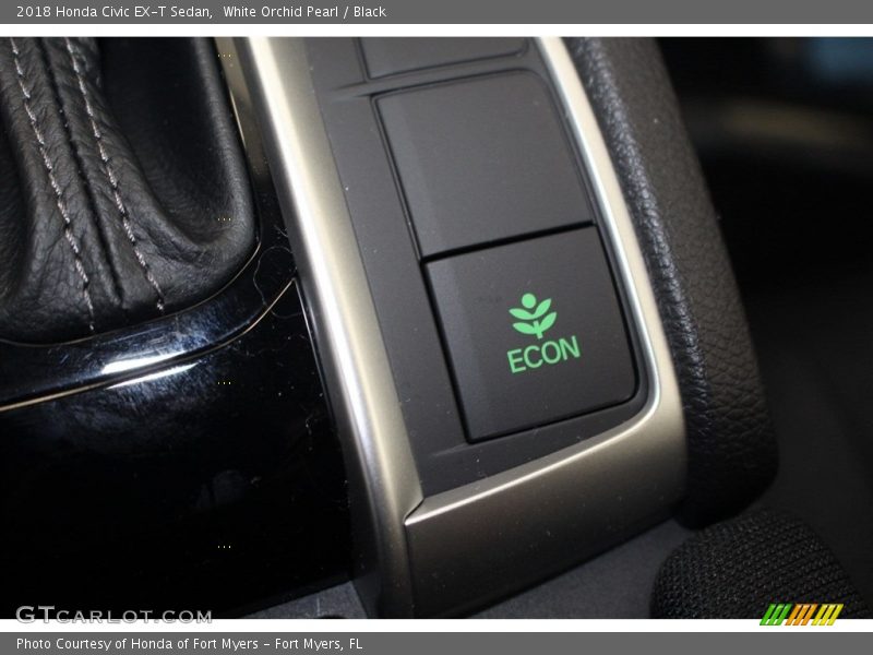 White Orchid Pearl / Black 2018 Honda Civic EX-T Sedan