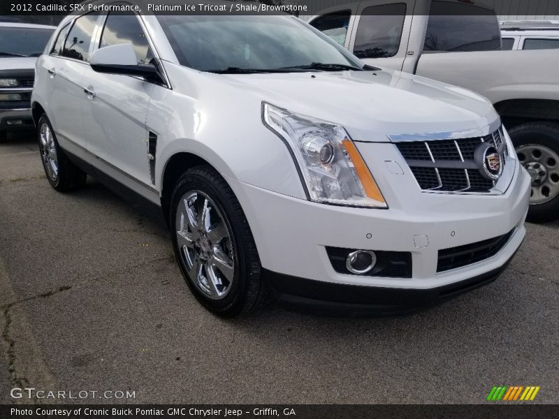 Platinum Ice Tricoat / Shale/Brownstone 2012 Cadillac SRX Performance