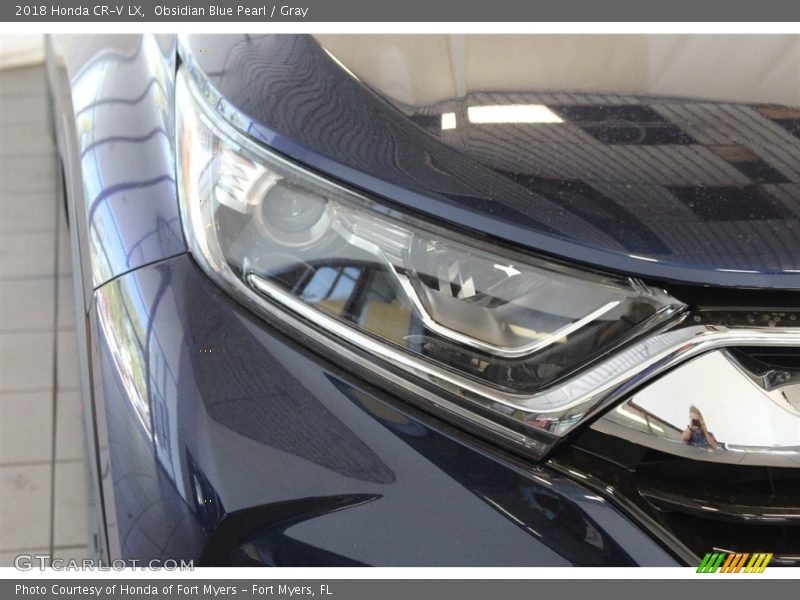 Obsidian Blue Pearl / Gray 2018 Honda CR-V LX