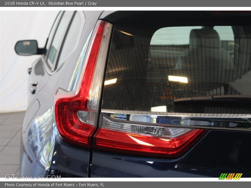 Obsidian Blue Pearl / Gray 2018 Honda CR-V LX