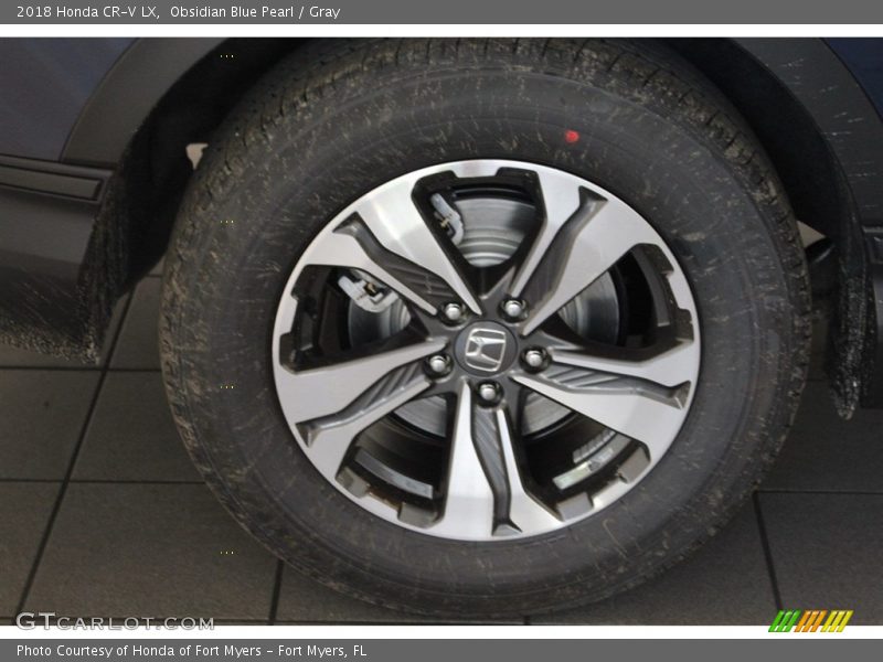 Obsidian Blue Pearl / Gray 2018 Honda CR-V LX