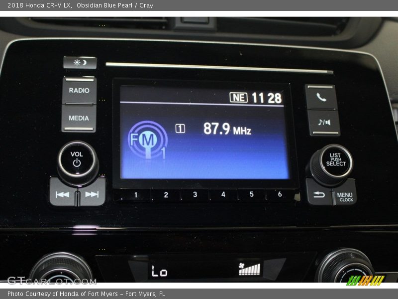 Obsidian Blue Pearl / Gray 2018 Honda CR-V LX
