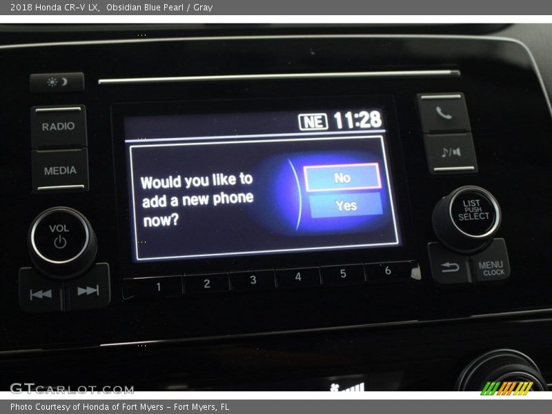 Obsidian Blue Pearl / Gray 2018 Honda CR-V LX