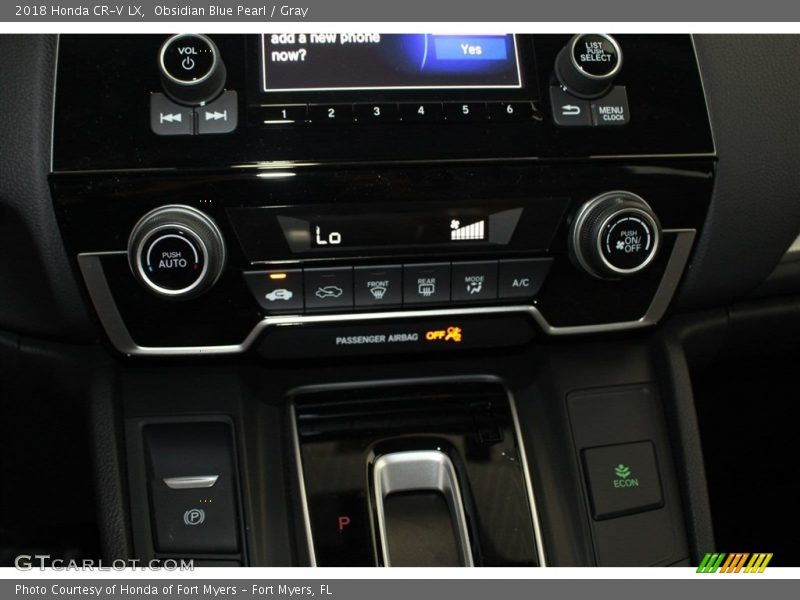 Obsidian Blue Pearl / Gray 2018 Honda CR-V LX