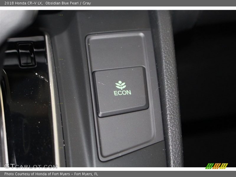 Obsidian Blue Pearl / Gray 2018 Honda CR-V LX