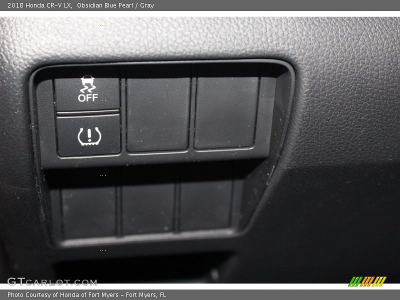 Obsidian Blue Pearl / Gray 2018 Honda CR-V LX
