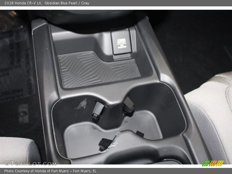 Obsidian Blue Pearl / Gray 2018 Honda CR-V LX