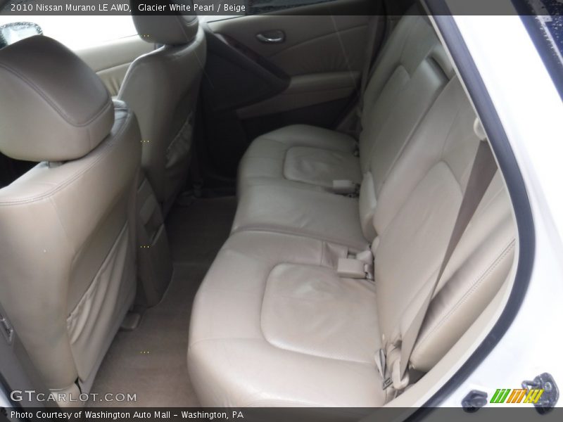 Glacier White Pearl / Beige 2010 Nissan Murano LE AWD