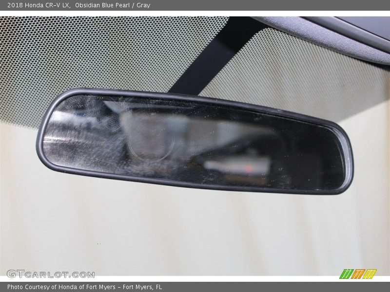 Obsidian Blue Pearl / Gray 2018 Honda CR-V LX