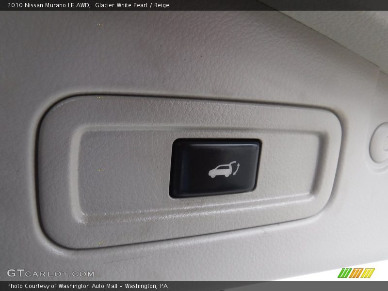 Glacier White Pearl / Beige 2010 Nissan Murano LE AWD