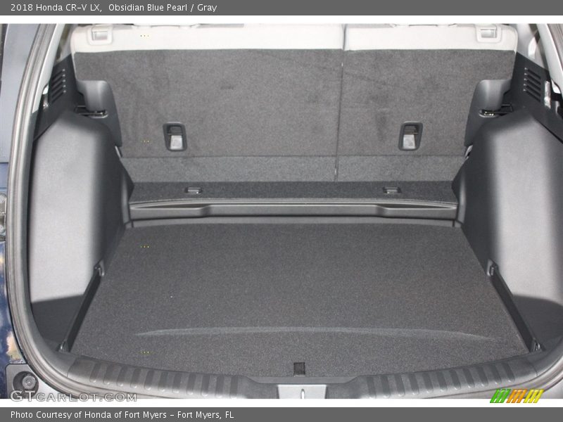 Obsidian Blue Pearl / Gray 2018 Honda CR-V LX