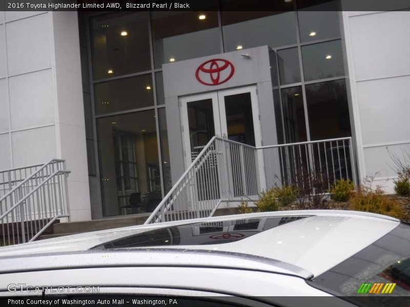 Blizzard Pearl / Black 2016 Toyota Highlander Limited AWD