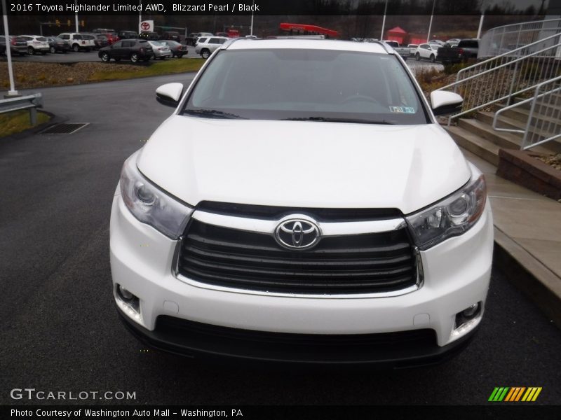 Blizzard Pearl / Black 2016 Toyota Highlander Limited AWD