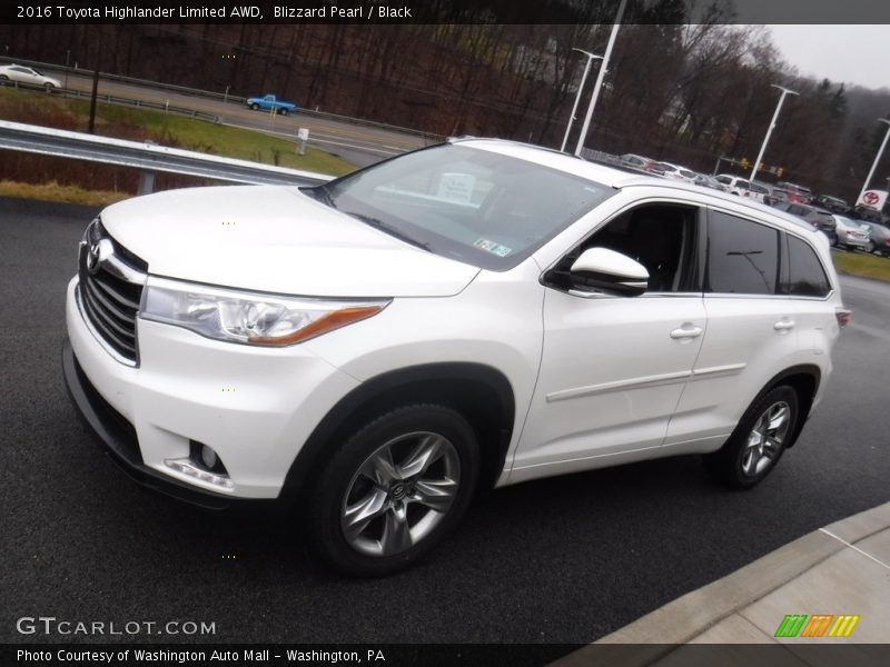 Blizzard Pearl / Black 2016 Toyota Highlander Limited AWD