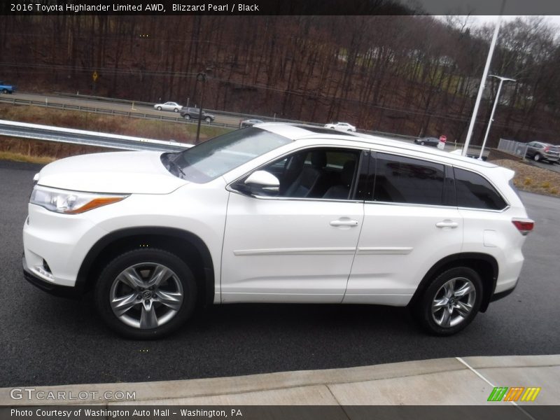 Blizzard Pearl / Black 2016 Toyota Highlander Limited AWD