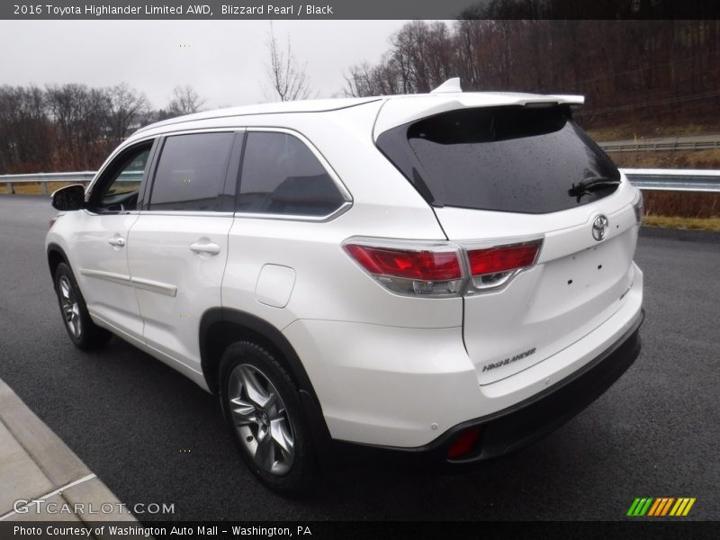 Blizzard Pearl / Black 2016 Toyota Highlander Limited AWD