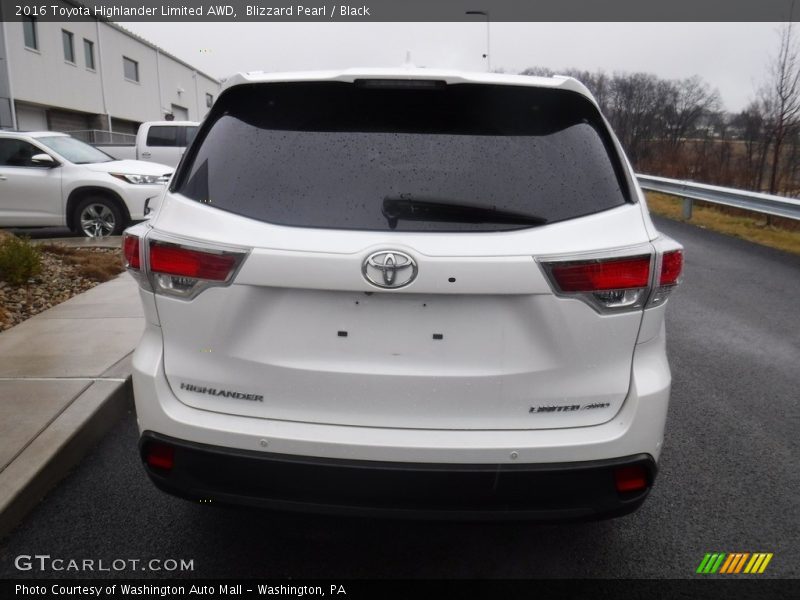 Blizzard Pearl / Black 2016 Toyota Highlander Limited AWD