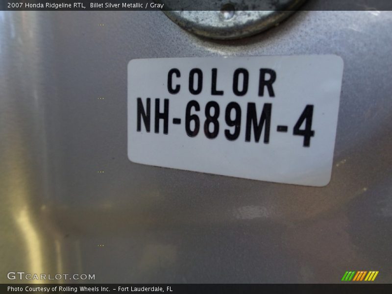 Billet Silver Metallic / Gray 2007 Honda Ridgeline RTL
