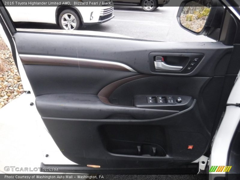 Blizzard Pearl / Black 2016 Toyota Highlander Limited AWD