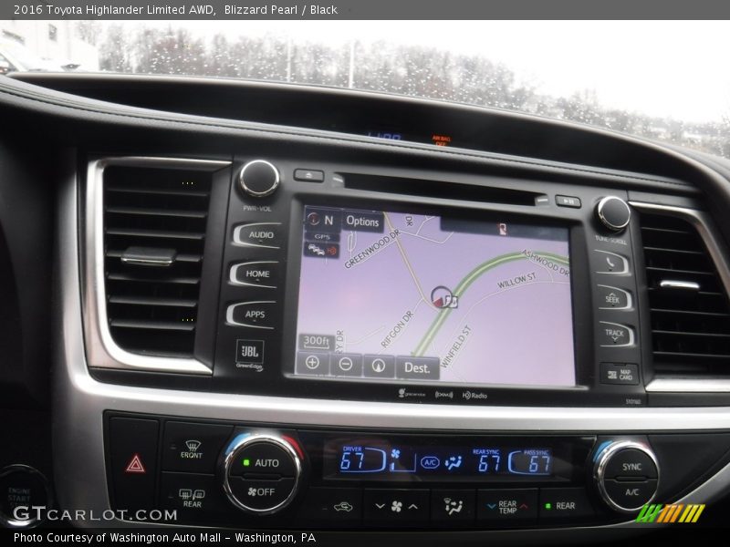 Blizzard Pearl / Black 2016 Toyota Highlander Limited AWD