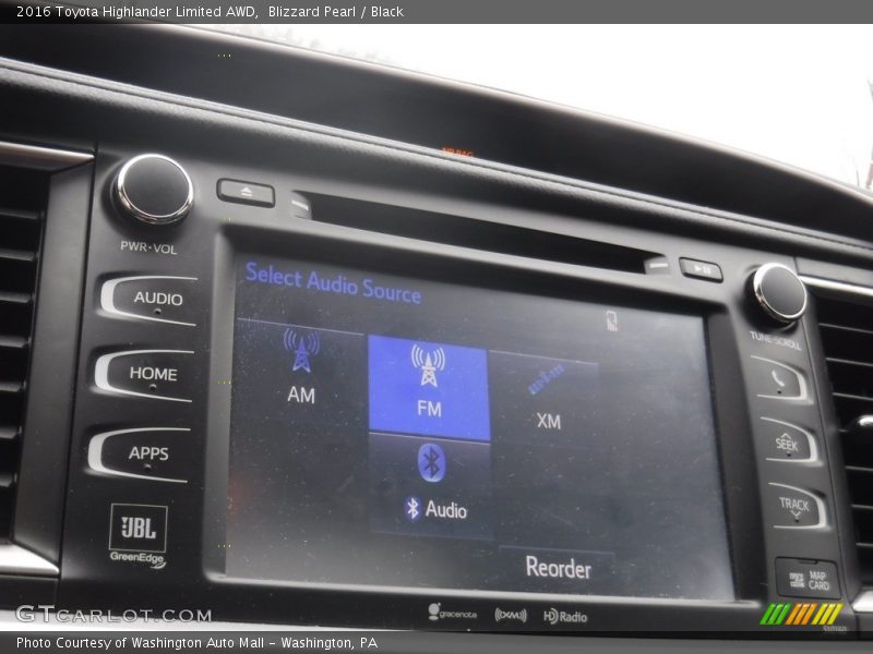 Blizzard Pearl / Black 2016 Toyota Highlander Limited AWD
