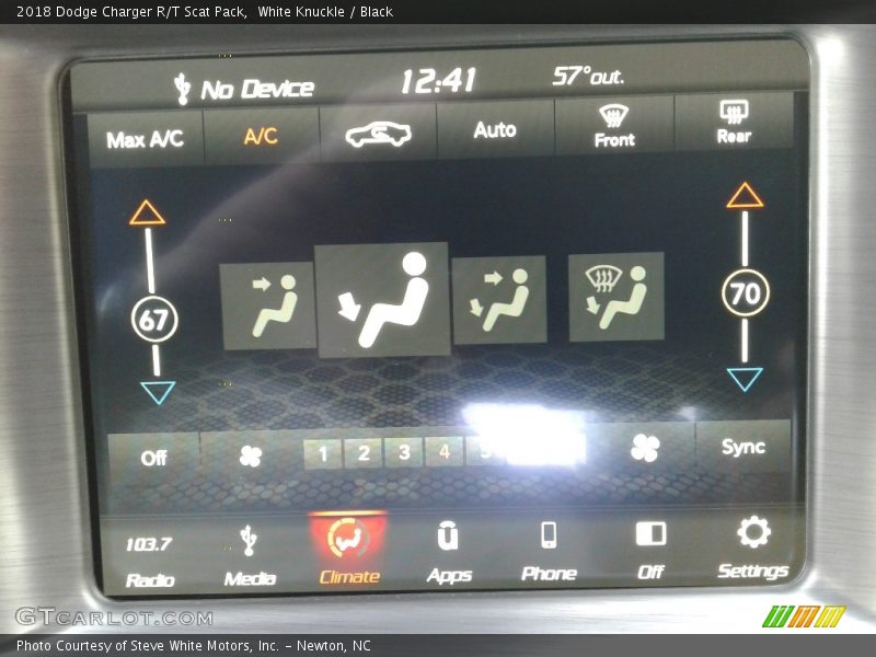 White Knuckle / Black 2018 Dodge Charger R/T Scat Pack