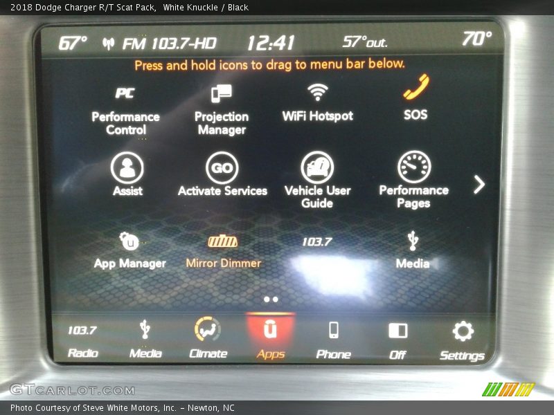 White Knuckle / Black 2018 Dodge Charger R/T Scat Pack