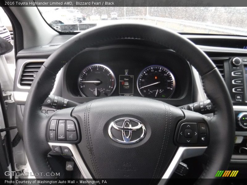 Blizzard Pearl / Black 2016 Toyota Highlander Limited AWD
