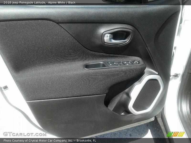 Alpine White / Black 2018 Jeep Renegade Latitude