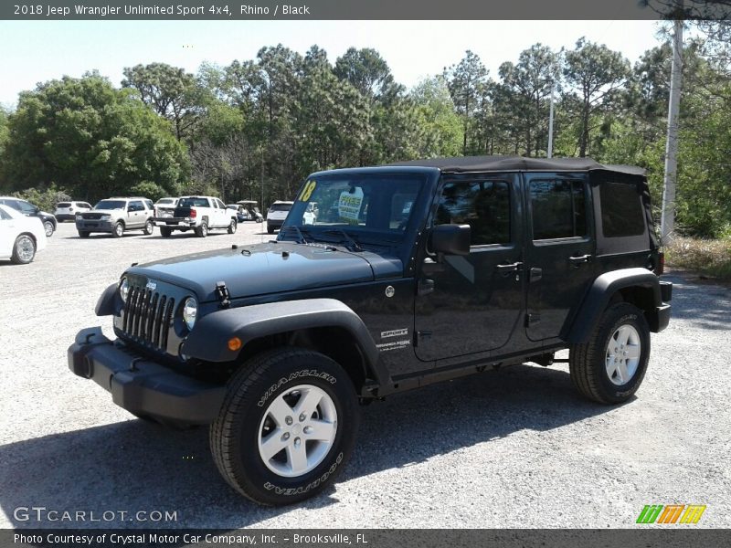 Rhino / Black 2018 Jeep Wrangler Unlimited Sport 4x4