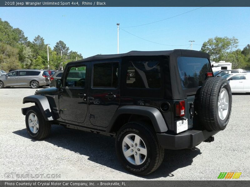 Rhino / Black 2018 Jeep Wrangler Unlimited Sport 4x4