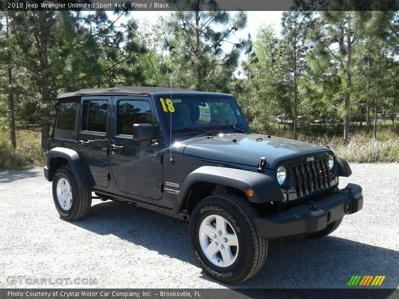 Rhino / Black 2018 Jeep Wrangler Unlimited Sport 4x4