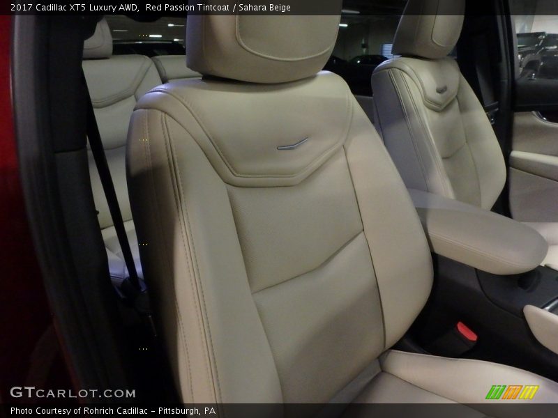 Red Passion Tintcoat / Sahara Beige 2017 Cadillac XT5 Luxury AWD