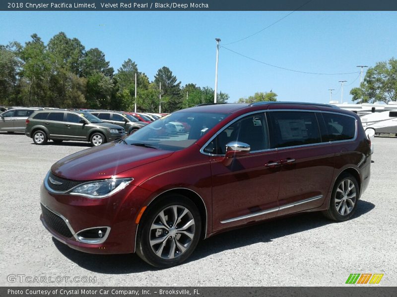 Velvet Red Pearl / Black/Deep Mocha 2018 Chrysler Pacifica Limited