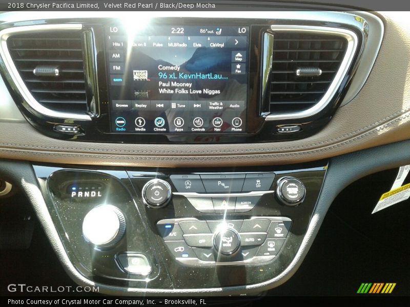 Velvet Red Pearl / Black/Deep Mocha 2018 Chrysler Pacifica Limited