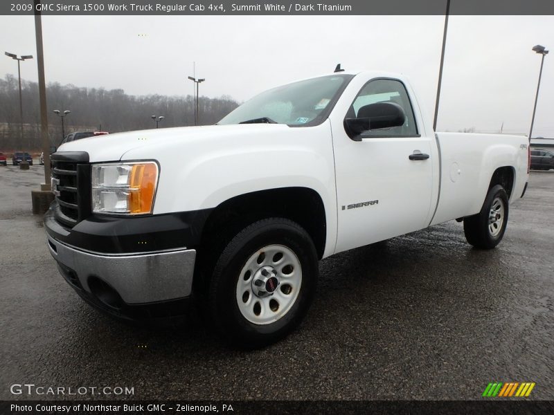 Summit White / Dark Titanium 2009 GMC Sierra 1500 Work Truck Regular Cab 4x4