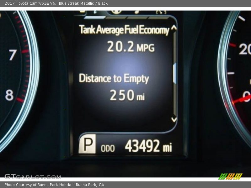 Blue Streak Metallic / Black 2017 Toyota Camry XSE V6