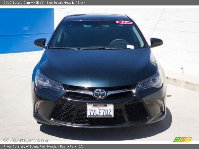 Blue Streak Metallic / Black 2017 Toyota Camry XSE V6