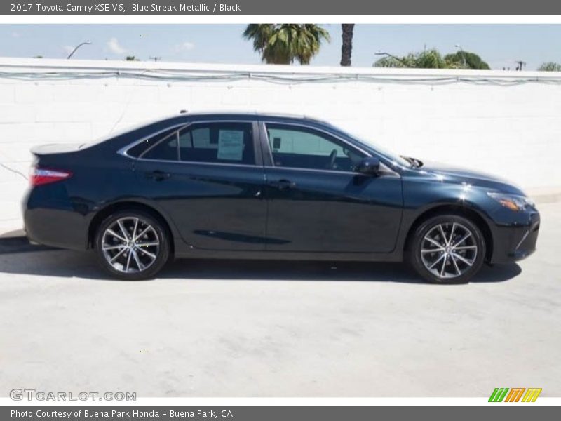 Blue Streak Metallic / Black 2017 Toyota Camry XSE V6